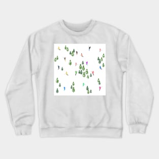 Skiing Skiers Crewneck Sweatshirt